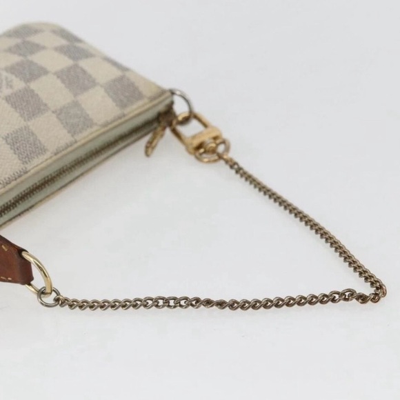 Louis Vuitton Cream and Blue Checkered Wristlet - Picture 14 of 14